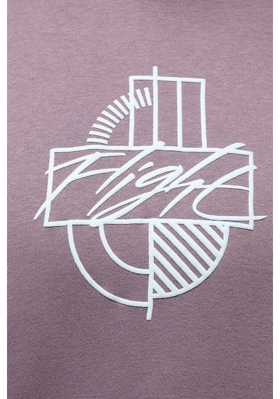 Nike Jordan Essentials Brooklyn Loose Fit Graphic Hoodie Bol Kesim Kapüşonlu Kadın Sweatshirt Mor