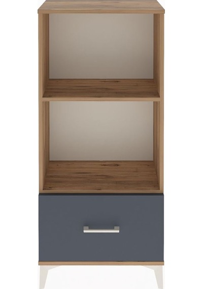 Arges Dolap Tek Raflı Tek Çekmeceli 60x30x134 Çam-antrasit Çam