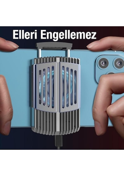 Memo Dl08 Yarı İletken Telefon Soğutma Fanı Radyatör Soğutucu Gri
