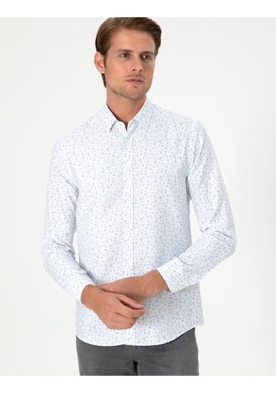 Pierre Cardin Erkek Mavi Gömlek Desenli 50298170-vr036 Mavi