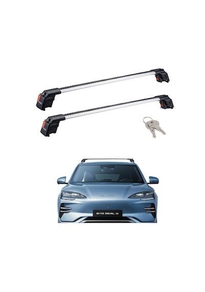 Byd Seal-u 2024 - Sonrası Trx2 Thunder Carrier Kilitli Ara Atkı Taşıyıcı Tavan Barı Gri