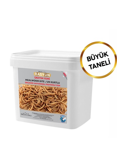 Un Kurtlu Organik Hayvansal Proteinli Üretim Yemi Büyük Taneli 5 Kg