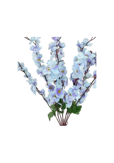 Nettenevime Yapay Çiçek Bahardalı Japon Kiraz Çiçeği 7 Dallı 57 CM Mavi
