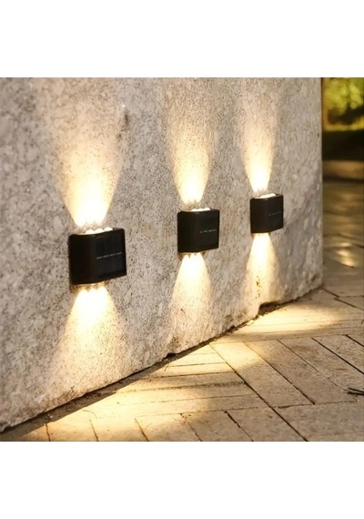 Zenviya21 2'li Solar Duvar Aydınlatması 6 Led, Gün Işığı Zenya785