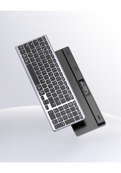 Ugreen Kablosuz Ultra İnce Sessiz Bluetooth İngilizce Q Klavye, Siyah, 15258