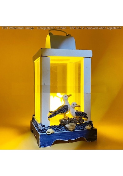 26 X 10 Cm Deniz Feneri Mumluk Ahşap Deniz Feneri Işık Fener (497013525)