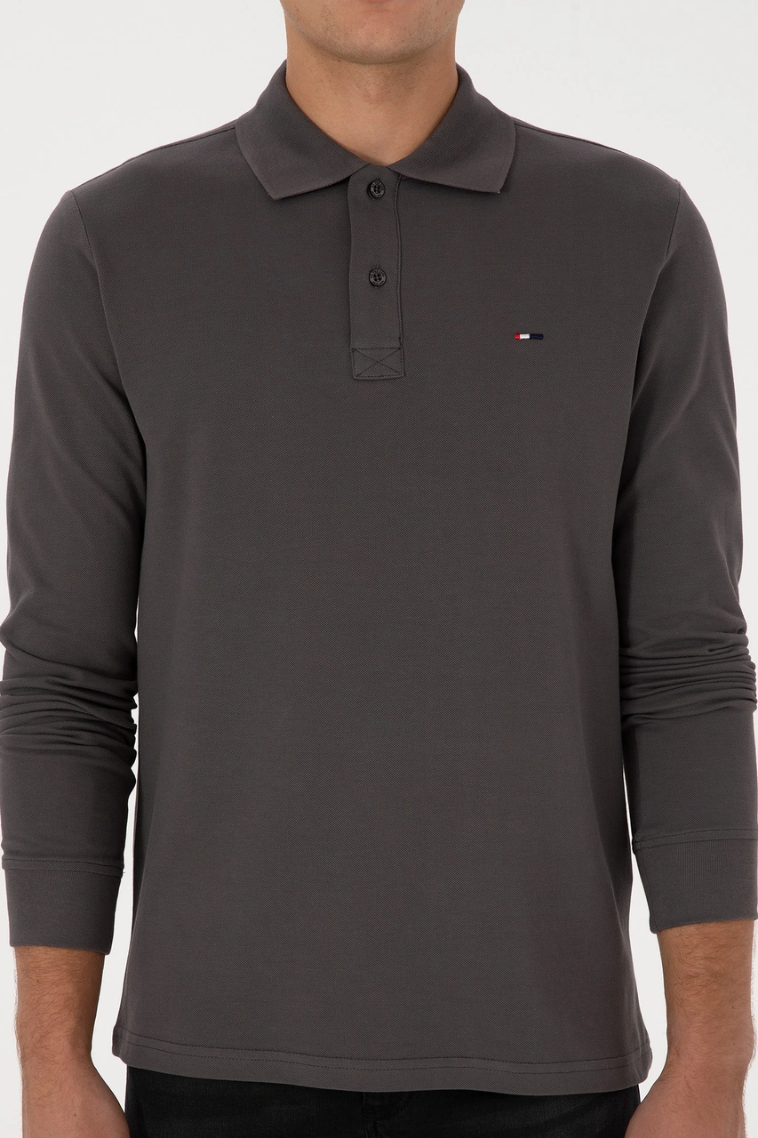 U.S. Polo Assn. Erkek Gri Basic Sweatshirt 50315941-VR024