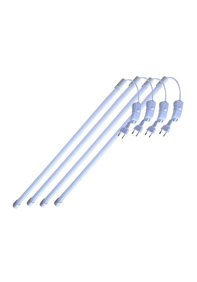 Anahtarlı T4 İnce Led Bant Armatür 9w 60 Cm 220v 4 Adet Beyaz Işı Beyaz
