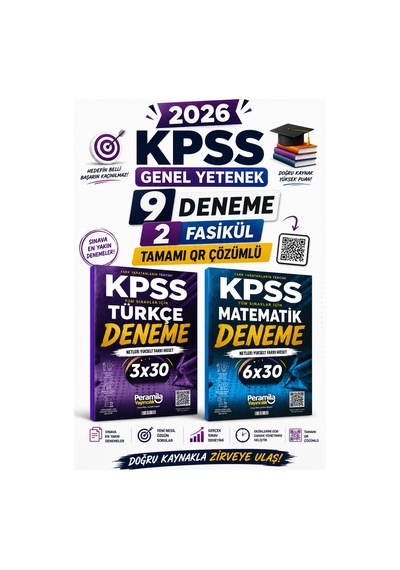 2026 Kpss Genel Yetenek Deneme Seti Türkçe Matematik Tamamı Qr Çözümlü