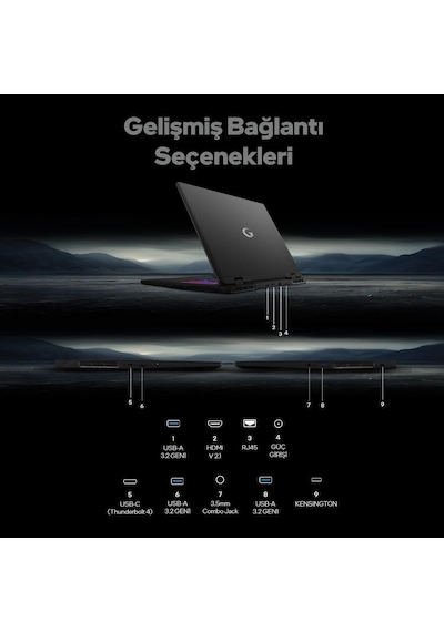Game Garaj Slayer R9MXL-5060-C3 R9-8940HX 32 GB 2 TB SSD RTX5060 17" Free Dos Dizüstü Bilgisayar