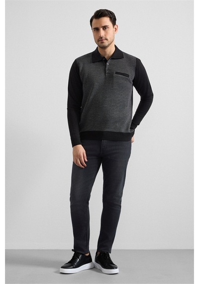 Süvari Siyah Regular Düz Fermuarlı Polo Yaka Sweatshirt Sw2013700011-s09 Siyah Süvari Siyah Regular Düz Fermuarlı Polo Yaka Sweatshirt Sw2013700011-s09 Siyah