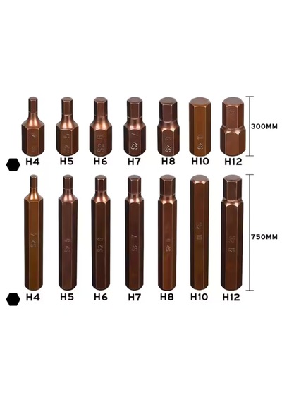 40 Parça Bits Uç Seti Torx Allen Ve Spline S2 Çelik Malzeme