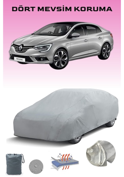 Renault Megane Sedan 2016 - 2021 Araba Brandası Oto Branda Gri