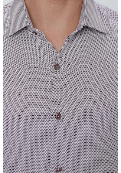 Efor Gk 672 Slim Fit Bordo Klasik Gömlek Bordo