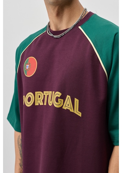 Fıfa World Cup 26 Portekiz Oversize Tişört Bordo