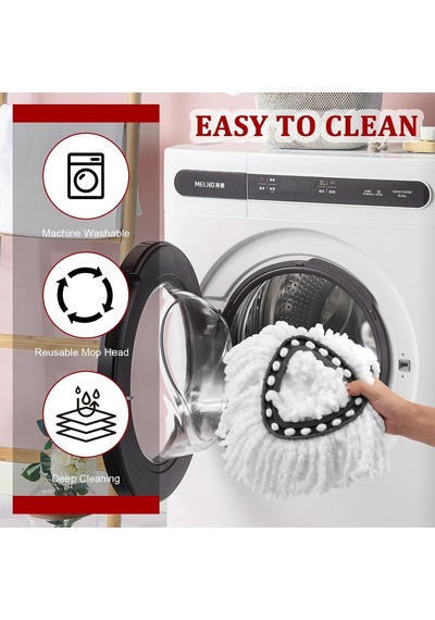 O-ceda Easywring Spin Mop İçin 5'li Paket Döner Paspas Değiştirme, Derin Temizlik İçin Mikrofiber Paspas Yedekleri
