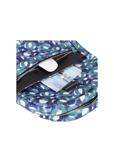 Bloominbag Eternal Circles 13-14 İnç Macbook / Laptop Sırt Çantası Mavi - Beyaz