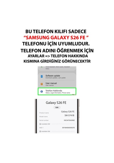 Galaxy 26 Fe Uyumlu Abdülhamid Han Baskılı Silikon Kılıf