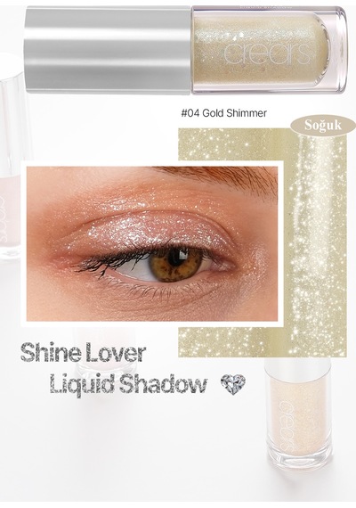 Cre'ars Yoğun Işıltılı, Prizmatik Yapılı Likit Far Shine Lover Liquid Shadow 04 Gold Shimmer