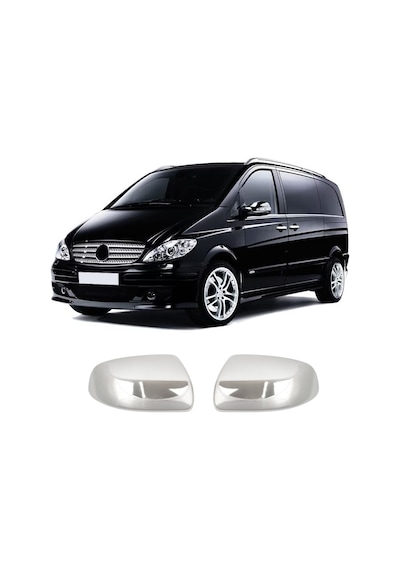 Mercedes Vito W639 Facelift Uyumlu 2010-2014 Krom Ayna Kapağı 2 Parça Paslanmaz  Çelik