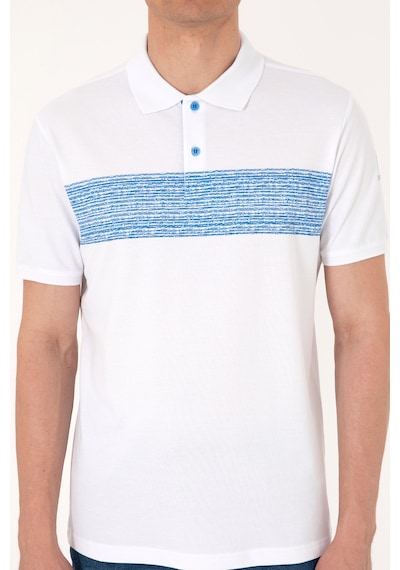 U.S. Polo Assn. Erkek Regular Fit Polo Yaka Beyaz Tişört 50306812-VR036