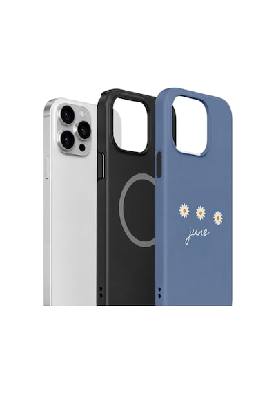 Apple iPhone Uyumlu 15 Pro Max Vorian Çift Katmanlı Magsafe Kılıf June Daisy Blue