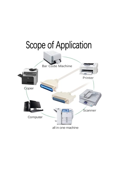 1.5 Metre LPT Printer Kablo Ieee-1284 Db25 Erkek - Centronics 36