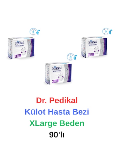 Dr. Pedical - Külot Hasta Bezi Yaşlı Yetişkin Hasta Bezi Xlarge Beden 90'lı XL
