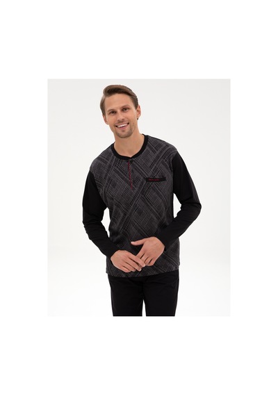 Pierre Cardin Erkek Siyah Pijama Takım 50322640-001 Siyah