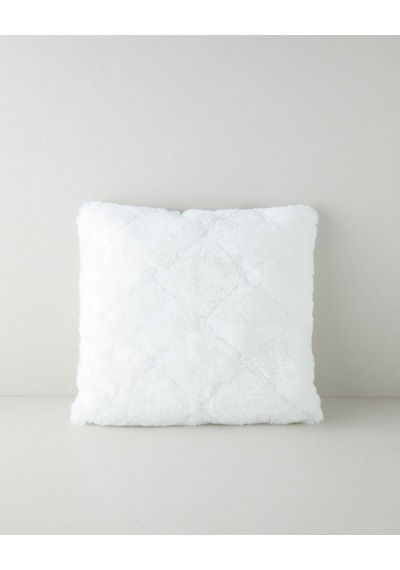 English Home Soft Touch Rabbit Pelüş Kırlent Kılıfı 45x45 Cm Beyaz Beyaz