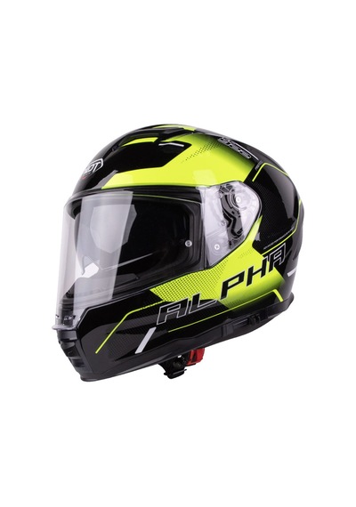 Pilot Alpha Sv Siyah Sarı Kapalı Motosiklet Kaskı Siyah