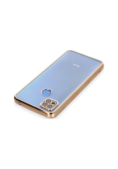 Xiaomi Redmi 9c Uyumlu Kılıf Lensli Silikon - Gold