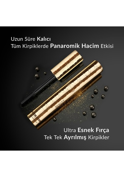 Volume Ultra Black Lash Magnifier Maskara 13 Ml Panoramik Yelpaze Etkili, Kömür Karası Suya Dayanıklı Maskara 000 Black