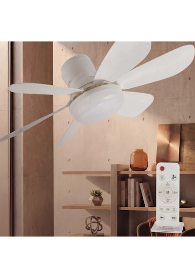 Led Tavan Vantilatörü - Avize - 52 Cm - Zaman Ayarlı - Uzatma Duy Aparatlı Renkli