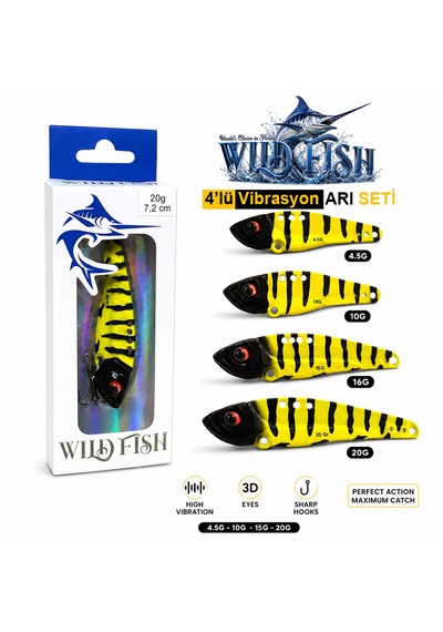 Wild Fish 0015 Bee Arı Vibrasyon Jig Yapay Yem Set