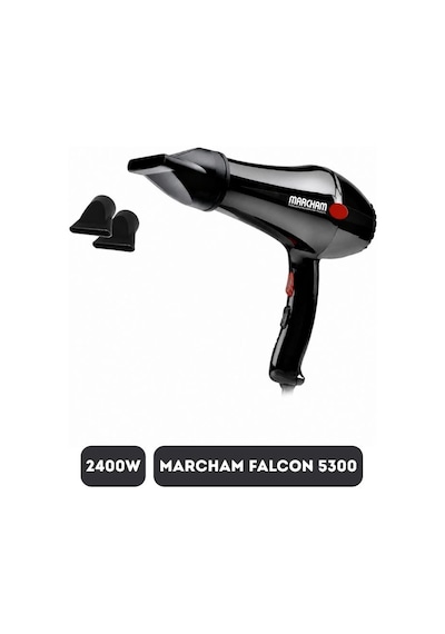 Marcham Profesyonel Fön Makinesi 2 Başlıklı 2400 Watt Siyah