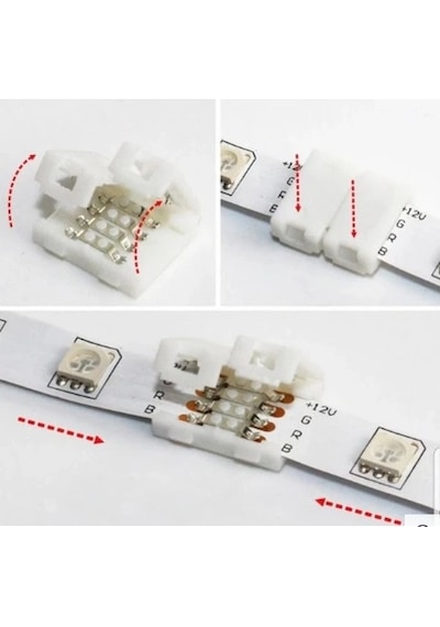 Rgb Şerit Birleştirme Aparatı Lehimsiz 4 Pin 10 Adet