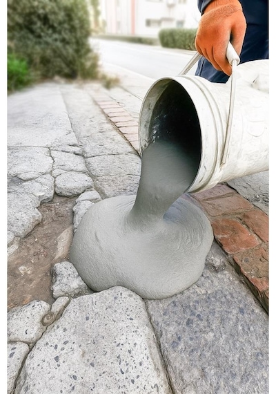 İsonem Çimento Esaslı Kendiliğinden Yayılan Renkli Jelbeton 20 Kg Gri
