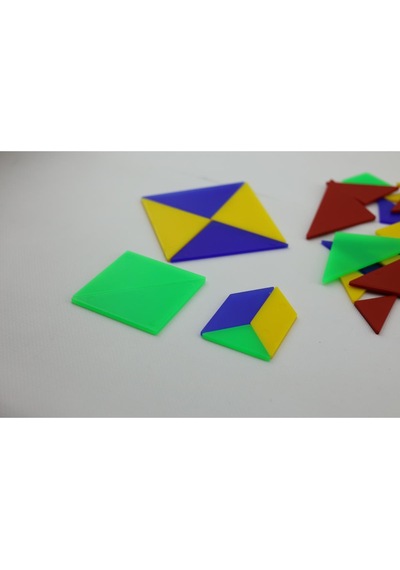 Luga Atölye Renkli Tangram Seti Zeka Geliştiren Eğlenceli Bulmaca