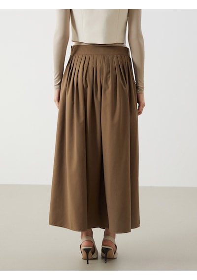 Lcw Modest Haki Loose Fit Kadın Kloş Etek