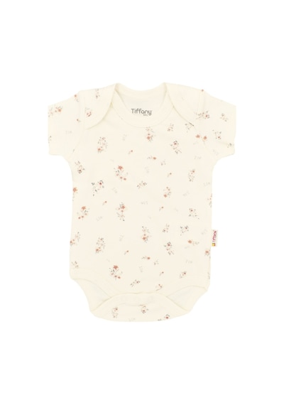 Tiffany Baby & Kids Tiffany Baby Clove Organik Theme Yarım Kol Bebek Body 22008 Ekru