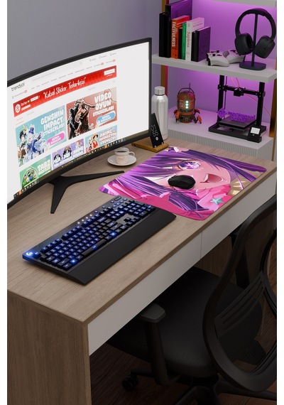 Oshi No Ko Anime V3 - 48x40 Xl Gaming Kauçuk Kaymaz Taban Mouse Pad Fare Altlığı