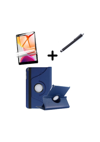 Samsung Uyumlu Galaxy Tab A8 10.5 SM-X200 X205 X207 Kılıf Dönen Tablet Kilifi Ekran Koruyucu+Kalem