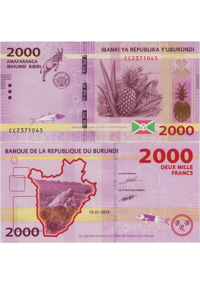 Burundi 2000 Frank 2015 Çil.
