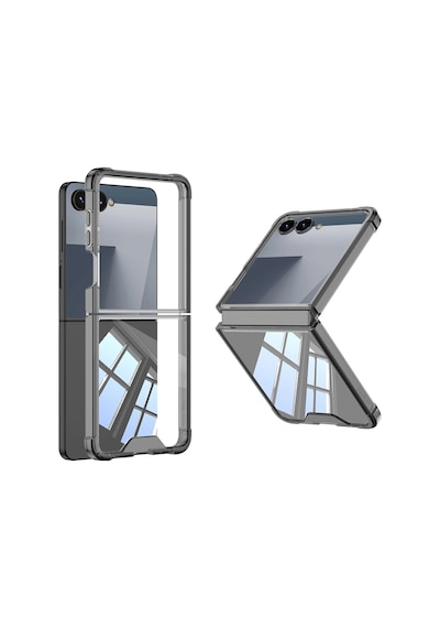 Samsung Galaxy Uyumlu Z Flip 7 Kılıf Zore Full Camlı Kıpta Kapak Çok Renkli