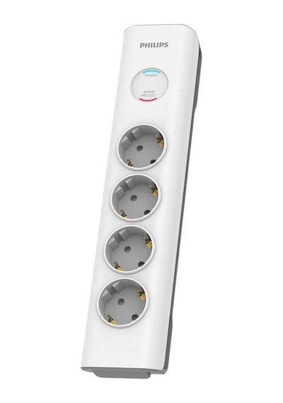 Philips SPN7040WA/62 600J 4'lü 2 M Akım Korumalı Priz Beyaz