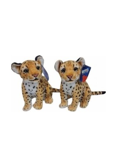 Pl50134 25 Cm Oturan Küçük Kahverengi Leopar-hly Çok Renkli