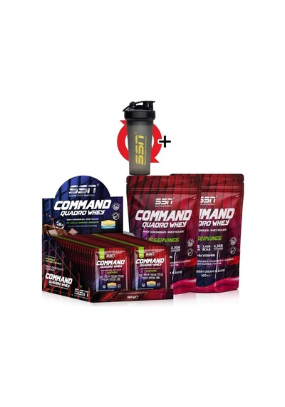 SSN Sports Style Nutrition Command Quadro Whey 1780 gr 70 Şase Mıx Çikolata-çilek (40X1 -15X2)kombinasyon