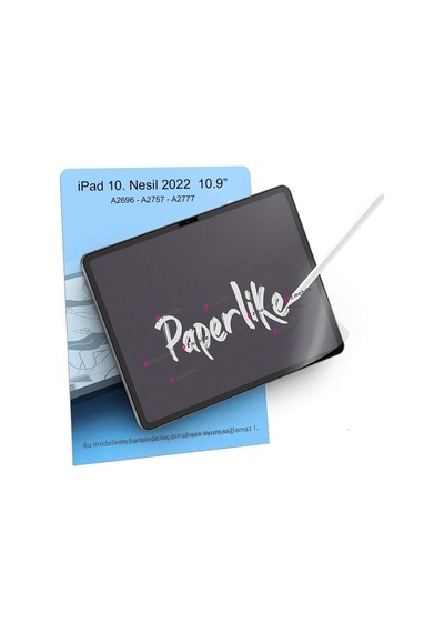 Apple Ipad 10. Nesil 2022 10.9" Paperlike Ekran Koruyucu Kırılmaz Kağıthissi Paper Like