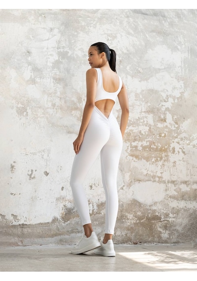 Arkası Büzgülü Scrunch Butt Spor Tayt Tulum